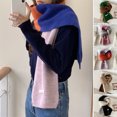 thumbnail image 1 of Thermal Scarf Super Soft Patchwork Color Windproof Ultra-Thick Washable Keep Warm Polyester Autumn Winter Women Thermal Scarf Neck Wrap for Lady, 1 of 7