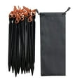 thumbnail image 2 of harayaa Tent Stakes Aluminum Alloy Metal Stakes for Ground for Trip Gardening Desert 24 Pieces Black, 2 of 9