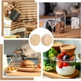 thumbnail image 5 of 8 Pcs Bamboo Canning Jar Lids Regular Mouth Airtight Covers with Silicone Seal for Fermenting Pickling Storage Standard, 5 of 5