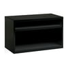 Hirsh 36 Inch Wide Low Credenza Metal Lateral Cabinet with Open Shelves for Home and Office, Black