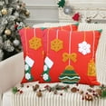 thumbnail image 4 of Christmas Pumpkin Pillow Cover - Festive Bow Decoration for Living Room Sofa - Soft Cushion Cover to Enhance Holiday Ambiance, Perfect for Christmas Decor, Red, 17.7*17.7in, 4 of 6