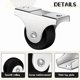 thumbnail image 3 of Ruedas Pequeñas, Fijas, Rígidas y No Giratorias con Placa Superior de Metal para Muebles, Pequeños Electrodomésticos con Tornillos, 48 Piezas, 3 of 5