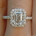 thumbnail image 5 of 2 CT Octagon Cut Moissanite Engagement Ring Halo Moissanite Diamond Ring Octagon Cut Anniversary Ring Emerald Cut Wedding Ring Gold Ring, 5 of 7
