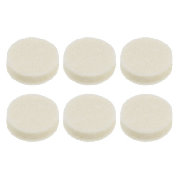 Uxcell 6packs Wool Felt Polishing Pads 1 Inch Buffing Wheel Polish Pad Flocking Back