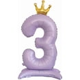 thumbnail image 1 of czcpp-42 Inch Standing Base Purple Number 3 Balloons With Crown, 3rd Birthday Decorations for Girls, 3rd Birthday Party Supplies, Happy Birthday Balloons. (Purple 3), 1 of 4