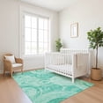thumbnail image 7 of Addison Rugs Mayfield Premium Machine Washable Transitional Geometric Teal Rectangle Rug, 8' x 10', 7 of 7