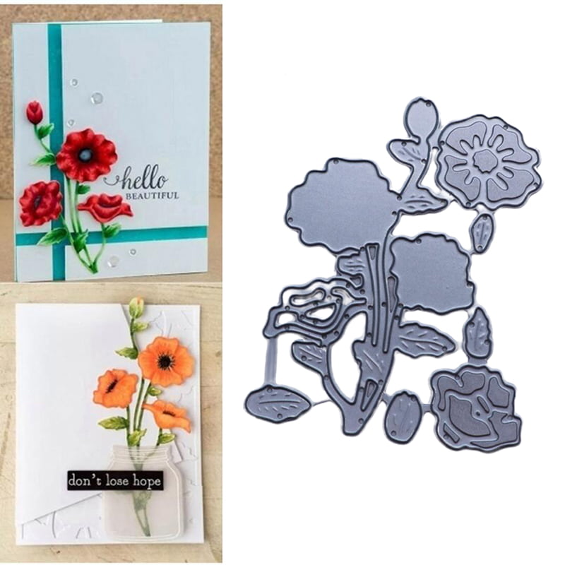 Enjoy Dried Poppy Cling Stamps Or Metal Cutting Dies Stencils For Diy Scrapbook 