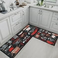 thumbnail image 3 of Coffee Doodle Kitchen Rugs and Mats Non Skid Washable Set of 2, Life Begins After Coffee Kitchen Mats for Floor, Chocolate Cafe Kitchen Runner Rug, Funny Kitchen Decor, 3 of 6