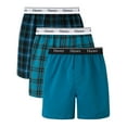 thumbnail image 3 of Men's Hanes® Originals Ultimate 3-Pack Woven Plaid Boxers Color: Blue Print Size: XXL, 3 of 4