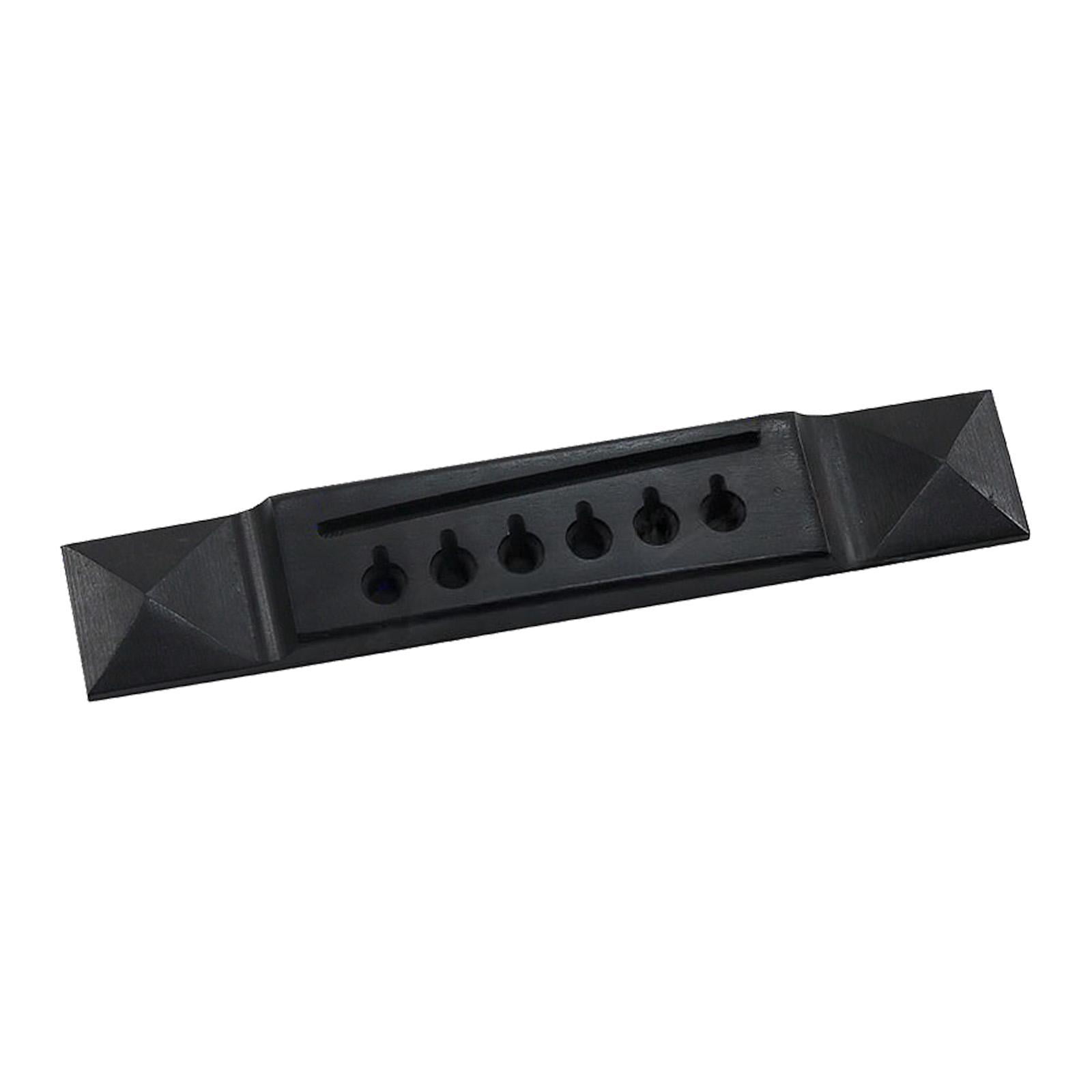 QSTDGVPW Acoustic Guitar Bridge Wood Universal Pyramid Saddle Musical Instrument Part for 3A Ebony