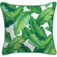 thumbnail image 6 of Jordan Manufacturing 16" x 16" Green Palm Leaves Square Outdoor Throw Pillow with Welt, 6 of 12