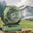 thumbnail image 5 of Amacok 3 Speeds Travel Rechargeable Camping Fan, Quiet Outdoor Desk Table Fan, 6000Mah Tent Fan Quiet Beach Fan with LED Lighting, for Tent, 5 of 6