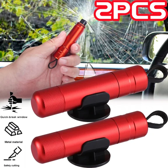 2X Car Safety Hammer Window Glass Breaker Seat Belt Emergency Escape Cutter Tool