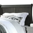 thumbnail image 3 of Transitional Sleigh Design Full Size Bed with Thin Legs, Dark Gray- Saltoro Sherpi, 3 of 5