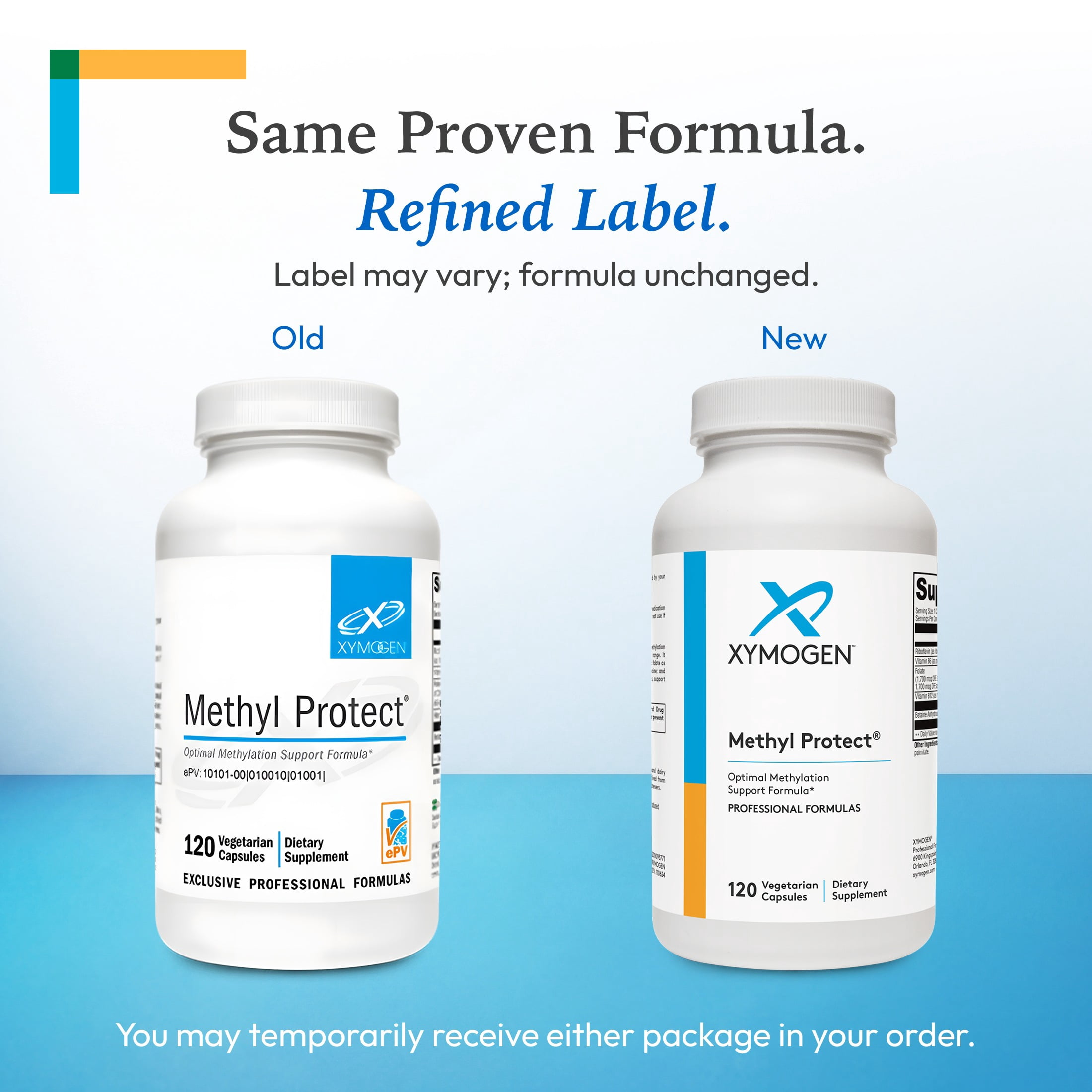 XYMOGEN, Methyl Protect, 120 Capsules, Activated B Vitamin