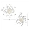 thumbnail image 3 of DecMode White Metal Floral Wall Decor (2 Count), 3 of 10