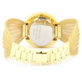 thumbnail image 4 of Reloj de pulsera elegante y brillante de cuarzo Bling Bling con cinturón de malla ancha para mujer dorado, 4 of 12