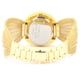 thumbnail image 4 of Reloj de pulsera elegante y brillante de cuarzo Bling Bling con cinturón de malla ancha para mujer dorado, 4 of 12