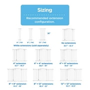 Perma Child Safety White 12 Pressure Mounted Baby Gate Extension