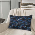 thumbnail image 5 of Gukieu Blue Sports Car Print Plush Pillow Cover, Hidden Zipper Pillow Protector without Pillow Core, Suitable for Bedroom, Office, Car Decoration-16"x24", 5 of 6