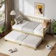 thumbnail image 4 of AKDSteel Twin Daybed With Trundle Features a Modern Metal Frame, Built-In Charging Station, And Led Lights, Perfect For Living Rooms Or Small Bedrooms, 4 of 8
