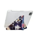 thumbnail image 4 of Case for iPad Pro 11 inch Case 2024 5th Gen(M4) Case Drawing Pattern Y-Fold Standing Case Clear Back with Landscape Portrait Mode Pencil Holder & Auto Sleep, 4 of 10