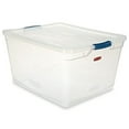 thumbnail image 1 of Rubbermaid Clever Store Bac de Rangement à Loquet, Transparent, 71 Pintes (FG3Q3200CLMCB), 1 of 1