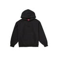 thumbnail image 2 of Supreme Men's Satin Applique Hooded Sweatshirt FW24 Black, from StockX, 2 of 3