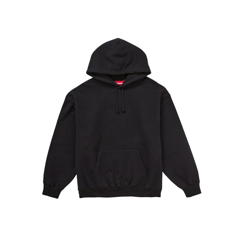 Supreme 24FW Satin Black Lサイズ 24時間以内に発送！ Supreme Men's Satin Applique Hooded Sweatshirt FW24 Black, from