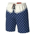 thumbnail image 4 of Logiee Vintage Blue Polka-dot Print Mens Swim Trunks Quick Dry Board Shorts,Breathable Hawaii Beach Shorts Swimwear Bathing Suits-3X-Large, 4 of 6