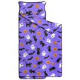thumbnail image 2 of Halloween Cat Purple Pattern Teens Toddler Nap Mat with Pillow, Sleeping Mat Bag for Preschool Daycare 59"x22", 2 of 6