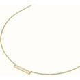 thumbnail image 3 of Elegant 14K Yellow Gold Plated Bar Pendant Necklace – Sleek Rectangular Design with Baguette Moissanite Stones, 3 of 6