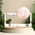 thumbnail image 2 of 1 Pcs Bee and Flower License Plate Frame, License Plate Cover for Car Decorative Parts, Aluminum License Plate Bracket Holder Rust-Proof Weather-Proof for US Standard Car, 2 of 9