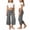 1-Grey3, variant on Byoo Toddler Girls' Ruched Waist Cropped Pants Soft Solid Color Wide Leg Casual High Waist Trousers