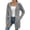 Gray, variant on Womens Zip up Long Hoodie - Lightweight Soft Fleece Front Zipper Hooded Jackets with Side Pockets Tie Waist Loose Casual Long Sleeve Winter Coats Red XL