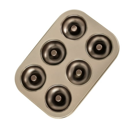 

Baking Pan High Carbon Steel Donut Mold Round Home Non Stick 6 Cavity DIY Tool