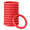 Red, variant on 12 Piece Plastic Basic Locking Round Hook Easy Gliding Shower Curtain Rings Fits All Standard Size Shower Rods (Red)