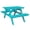 Aruba, variant on Keystone Amish Co. Poly Composite Table with attached Benches, 4-Foot, Bright Red