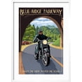 thumbnail image 2 of Art.com Motorcycle and Tunnel - Blue Ridge Parkway Art Print by Lantern Press, White Frame Wall Art, 21" x 29", 2 of 5