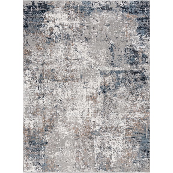 BoutiqueRugs Dolan Contemporary Area Rug - Ivory, Medium Gray, Charcoal - 10' x 14'