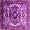 thumbnail image 1 of Ahgly Company Indoor Square Oriental Purple Industrial Area Rugs, 7' Square, 1 of 4