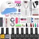 thumbnail image 1 of Kit de esmalte de uñas acrílico con lámpara, juego de herramientas de manicura, extensiones de uñas, purpurina, 1 of 4