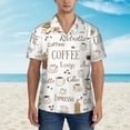 thumbnail image 4 of Fotbe Coffee Hawaiian Shirt For Men Unisex Summer Beach Casual Short Sleeve Cotton Linen Button Down Shirts-Medium, 4 of 9