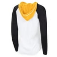 thumbnail image 3 of Women's-G-III 4Her by Carl Banks  White Boston Bruins VIP Raglan Long Sleeve Hoodie T-Shirt, 3 of 3