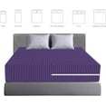thumbnail image 4 of 100% Egyptian Cotton L Shape Zipper Mattress Cover, 800 TC, 10 Inch Deep Pocket Queen Size (60x80), Stripe Purple, 4 of 6
