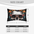 thumbnail image 4 of Lsque Flower Horn Skull A Pattern Pillow Case – Soft & Cozy Throw Pillow Cover, Hypoallergenic Cushion Case for Sleeping Women with Envelope Closure-16"x24", 4 of 6