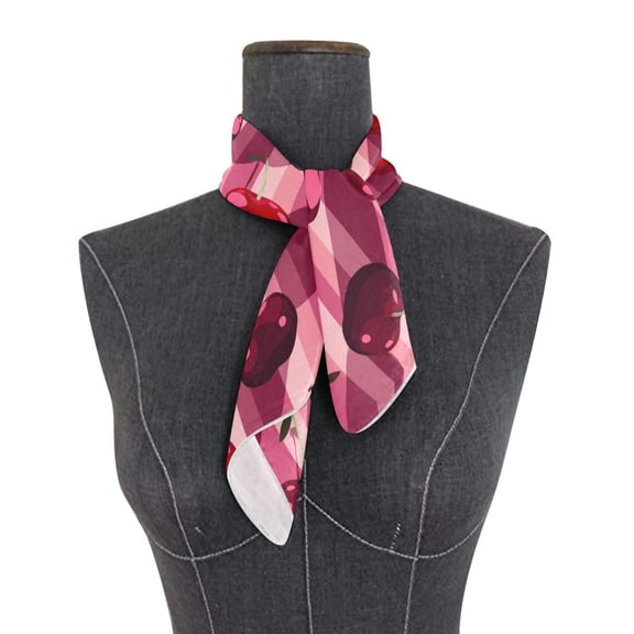 Square Scarf 24x24 Inch Cheerios Pattern Silky Satin Sun Protection Neck Scarf for Women Multi-Purpose Head Wrap Bandana for Hair Bag Decoration
