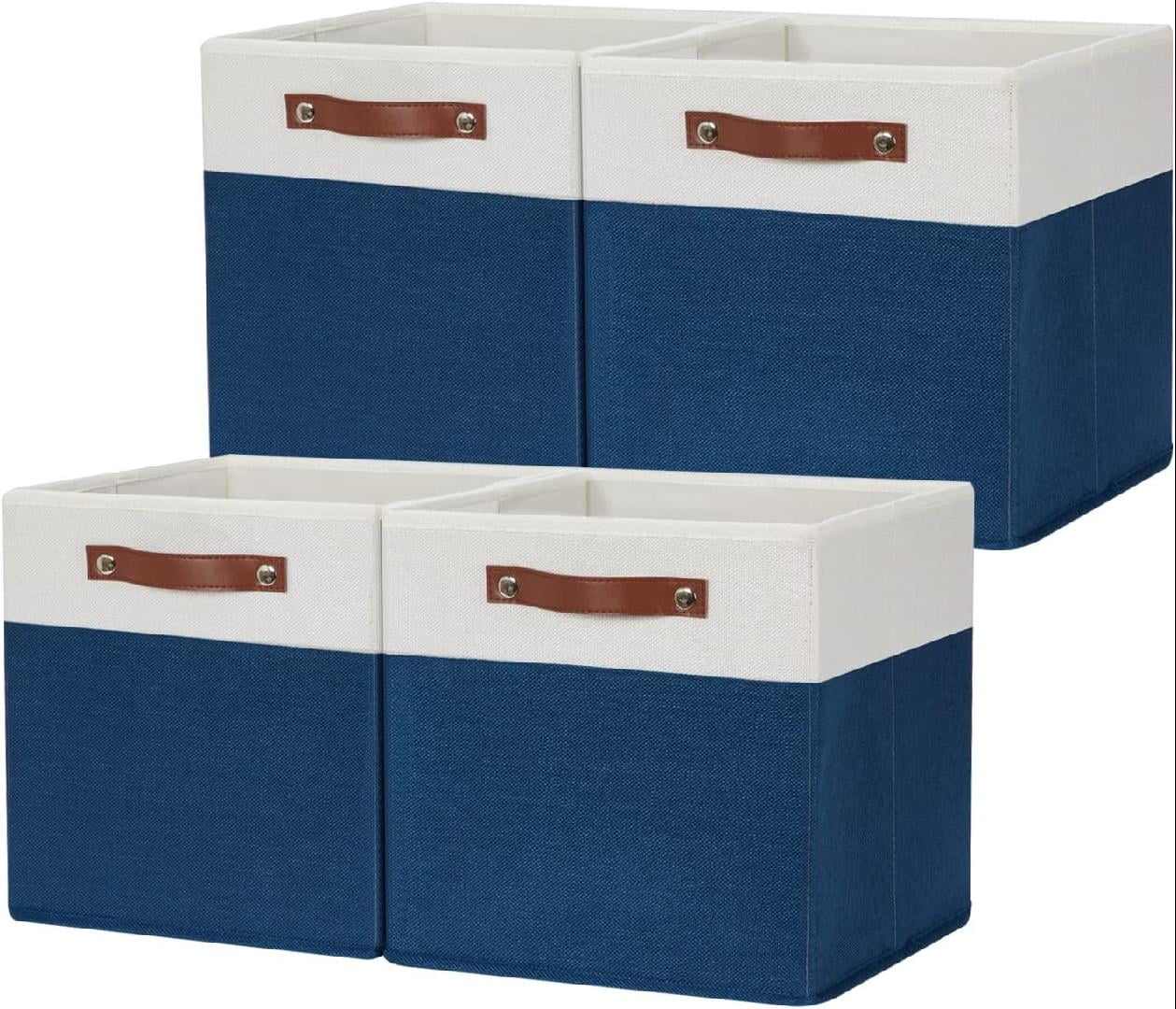 Cube Storage Baskets,Fabric Storage Cubes 12 x 12, Set of 4,Decorative