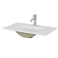thumbnail image 4 of LiviNest 30-Inch White Ceramic Bathroom Sink: Modern Minimalist Design for 30-Inch Vanity - Pre-Drilled Faucet Hole & Easy Installation for Small Space Bathroom Renovation, 4 of 6
