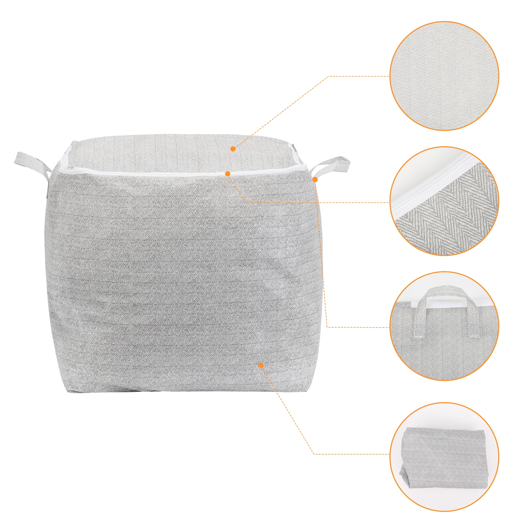 Unique Bargains 1 Pack Clothes Storage Bags Moving Bags Gray 19*17*19in